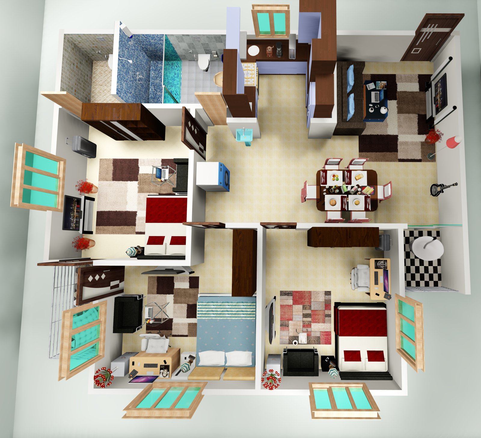3 BHK Premium Corner Flat (Type B)
