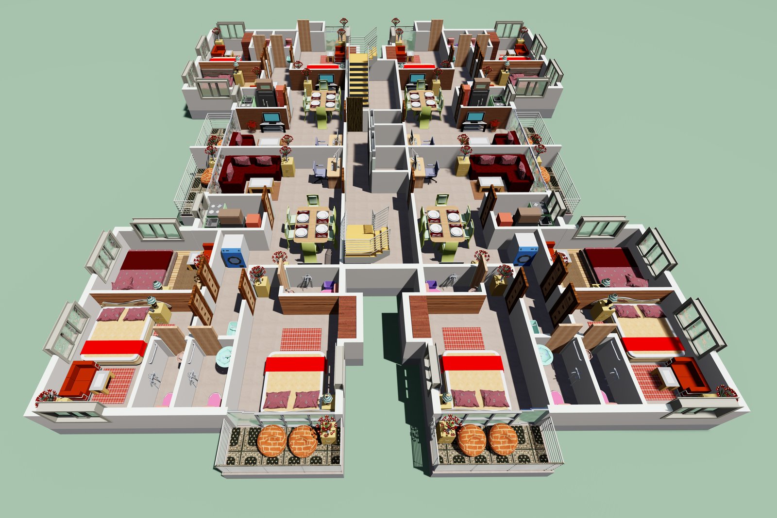 3.5 BHK Executive Flat (Study Room)