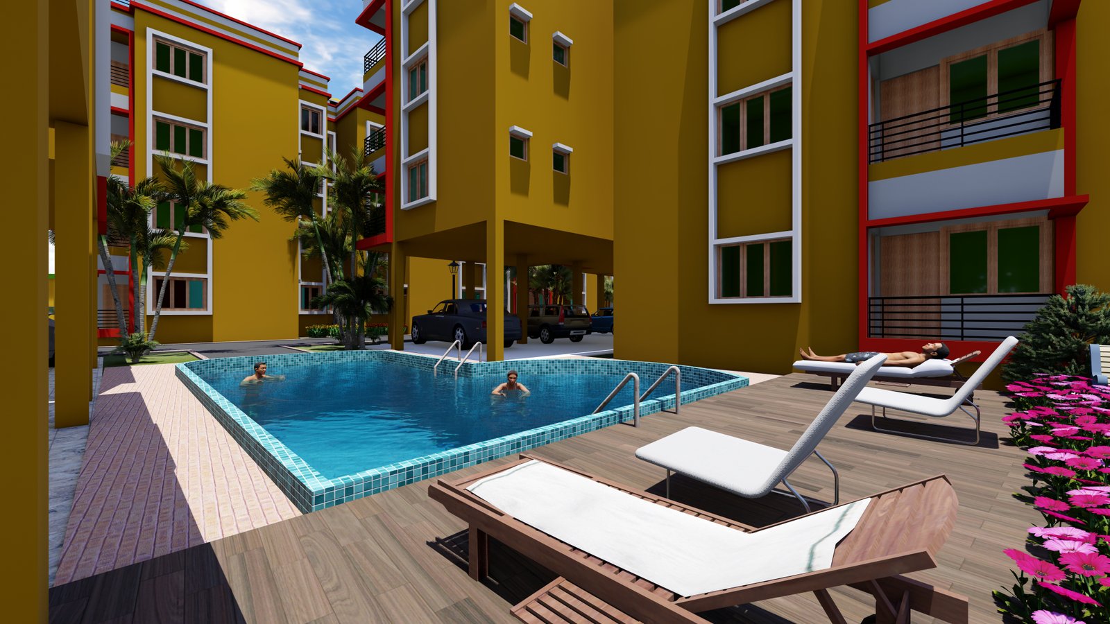 Designer Swimming Pool & Wellness Sundeck
